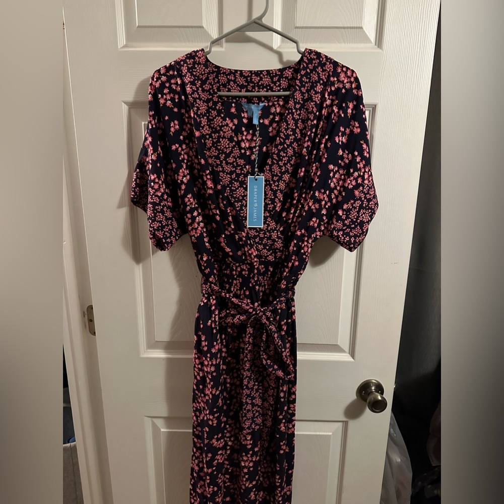 Draper James - Navy and Pink Floral Dress